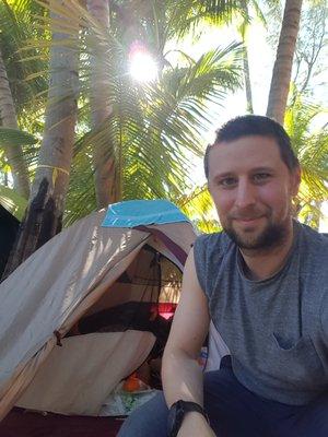 Alex at Sivananda Ashram in the Bahamas