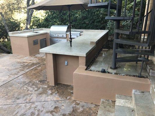 Remodeled outdoor kitchen