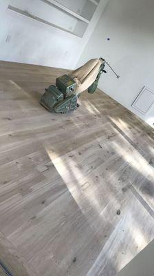 European White oak Finished being sanded