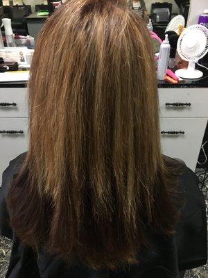 Color and cut done by Theresa