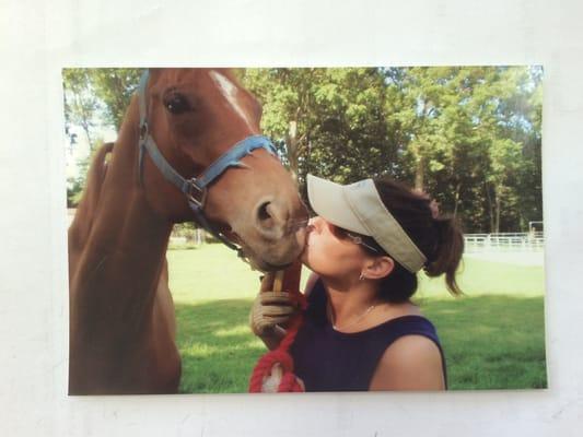 Laura with her horse.