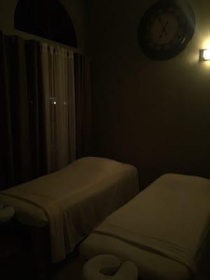 They remodel their couple massage room! Love the color