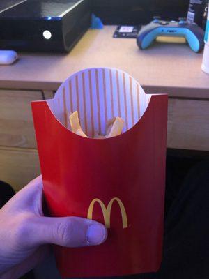 Didn't fill up my large fry