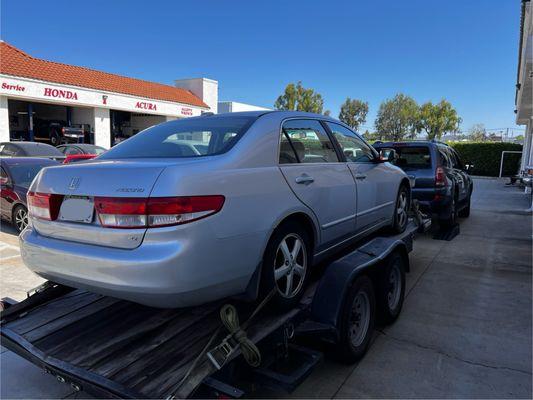 My Accord arrived safe and sound in San Marcos.