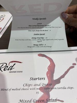 Special menu