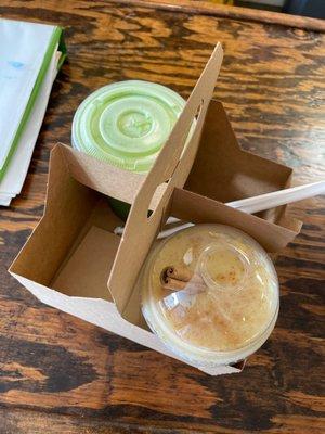 Ms. Bee's Green Juice and Under the Sea Smoothie