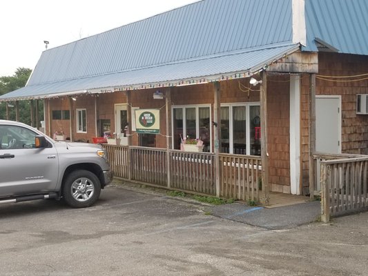 Here is the outside of the Big Apple Diner. Plenty of parking. Inside the place was clean with plenty of seating. Mens room not so clean.