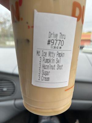 nutty pumpkin iced coffee