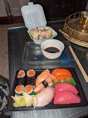 I've ordered from here a few times the service has been good and  the Nigiri pieces are large. I would recommend it if you are a Sus fan.