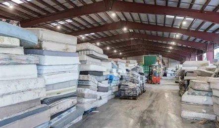 Instead of going to landfill, mattresses and box springs are recycled and repurposed in our facilities