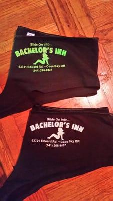 The Bachelor's Inn has apparel for sale some things like these booty shorts and sweaters anything customise have to be ordered