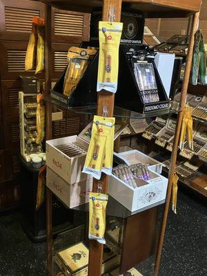 Another kiosk with Montecristo, Gurkha,  Perdomo, and more.