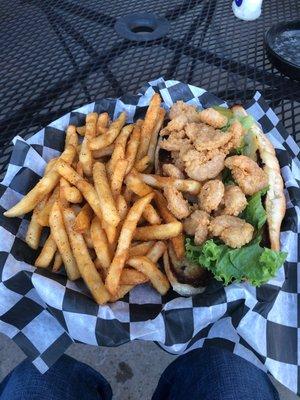 Fried shrimp Po-boy.