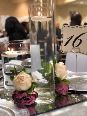 Wedding guest table centerpiece