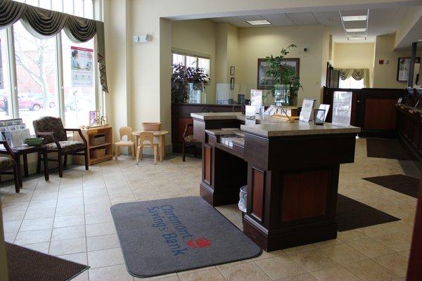 Claremont Savings Bank-Springfield, VT Branch, lobby