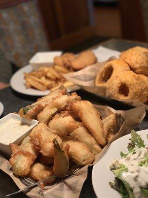 Fried Fresh Zucchini  Reedville Rings Chicken Tenders Combo