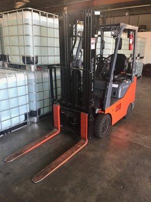 Forklifts ready for loading, unloading, and trans-loading