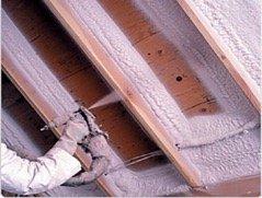 Spray foam insulation