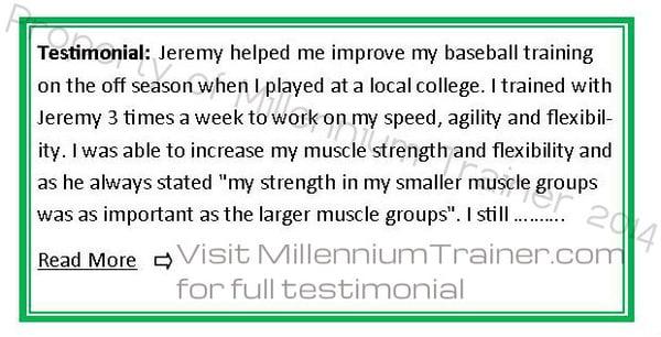 Millennium Trainer Testimonial