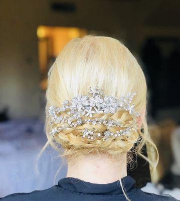 I added this hair piece at the last minute-Kayla was a champ at incorporating