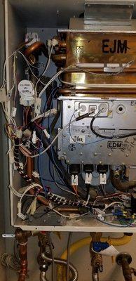 Replaced thermal fuse to a tankless water heater