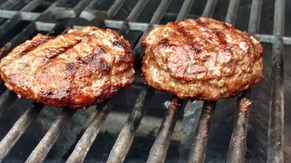 Delicious hamburgers made with certified organic ground beef.