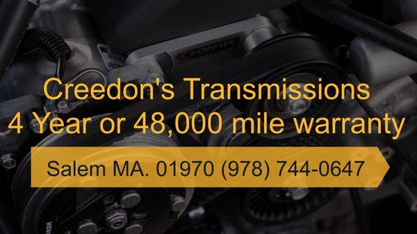 Creedon's Transmissions  Family owned and operated serving Salem and surrounding area since 1920