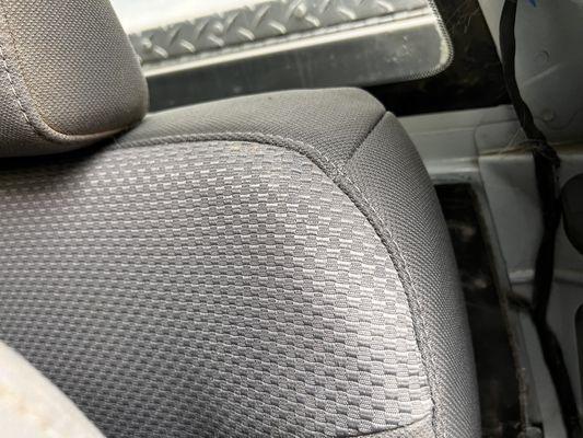 Seat repaired by Final Touch Upholstery