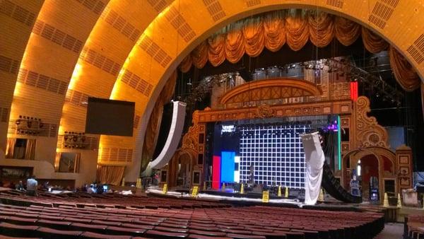 The stage set up for the 2014 Tony Awards.