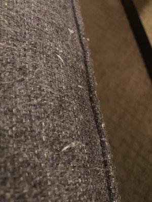 More than normal wear and tear. It's is all over the sofa. My 1 year old sofa looks like 10 years old already