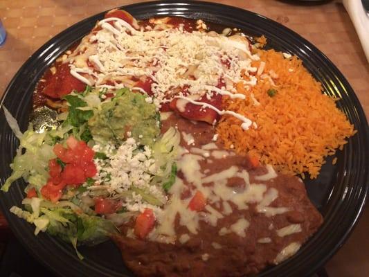 Enchiladas Supremas. This plate is HUGE.