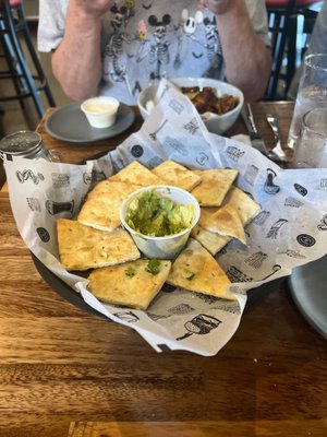 Guac and double Twice Fried Chicken Wings