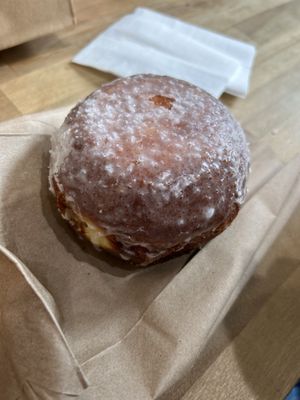 Coconut custard donut