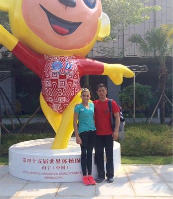 Coach Han and Ashton Locklear in Nanning, China for the 2014 World Championships!