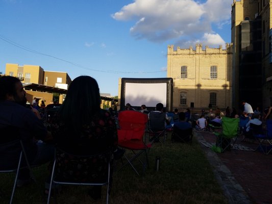 Waiting for Grand Budapest Hotel to start @ San Antonio Museum of Art.