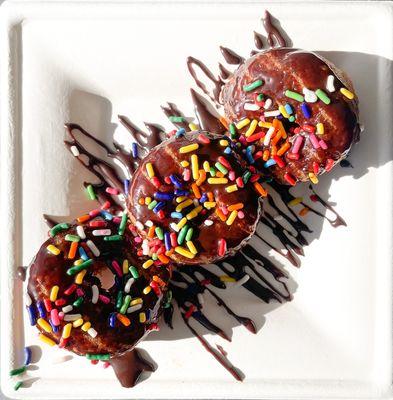 Off the Menu favorite-- chocolate glazed with sprinkles