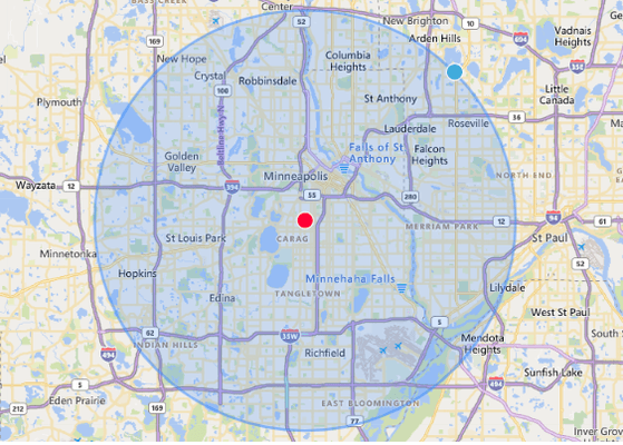 Cleaning Radius