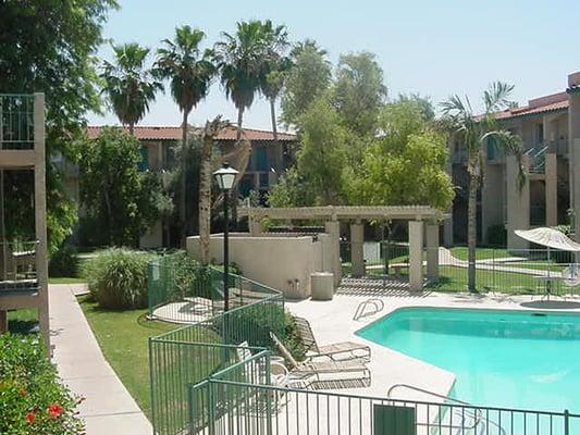 Oasis in the Desert, Our Beautiful Courtyard at Canyon Palms