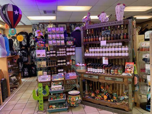 Specialty food items all from Texas. Locally made spices, salsas, hot sauces, sweets, honey, gourmet peanut butters, homemade fudge & more.