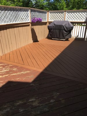 Power washed and painted with Deckover