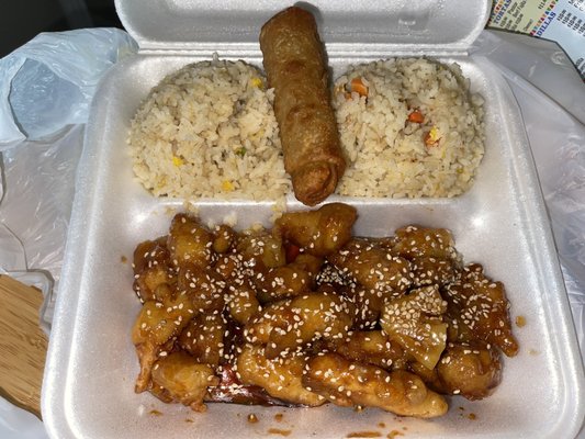 Penis roll and Sesame Chicken