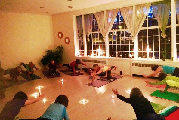 The Yoga Garden White Plains Candlelight Winter Solstice Event.