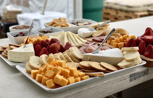 Charcuterie for a wedding. Not on display table, but ready to go.