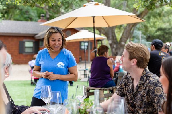 One of our servers taking care of our guests.