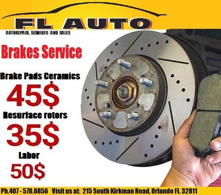 Don't wait until your brakes grinding come to see us for FREE BRAKES INSPECTION and make you save money. Have a great day