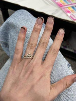 Brown French tip