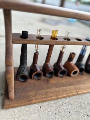 Vintage tobacco pipe collection.