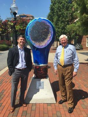 Wes Kissinger and John White in Downtown Spartanburg