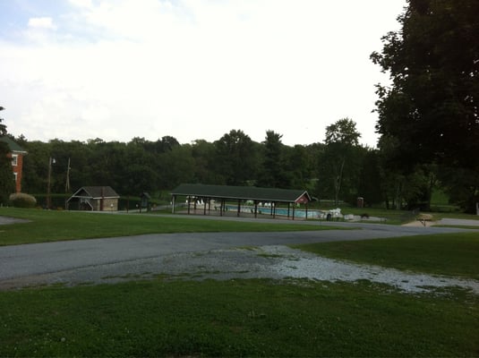 Swimming pool and fishing pond