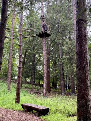 Part of the zipline